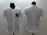 New York Yankees Customized Men's White Strip Flexbase Collection Stitched Baseball Jersey,baseball caps,new era cap wholesale,wholesale hats